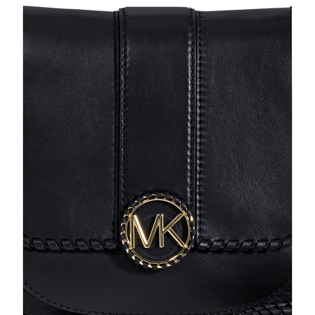 Michael Kors Lillie Medium Leather Messenger Bag- Black 30F8G0LM6O-001
