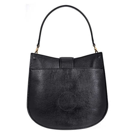 Michael Kors Lillie Medium Leather Shoulder Bag- Black 30F8G0LM2T-001