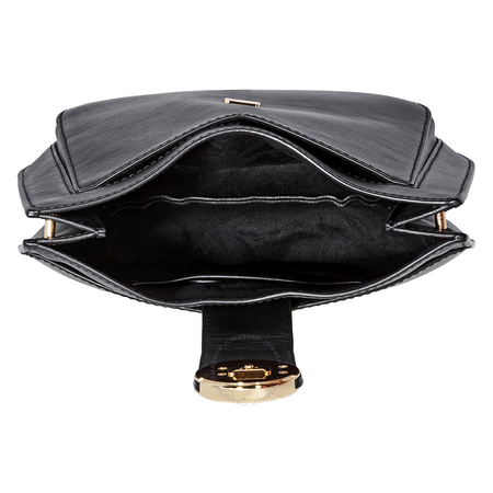Michael Kors Lillie Medium Leather Shoulder Bag- Black 30F8G0LM2T-001