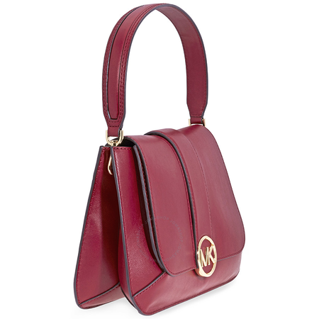 Michael Kors Lillie Medium Leather Shoulder Bag- Oxblood 30F8G0LF2T-550