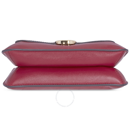 Michael Kors Lillie Medium Leather Shoulder Bag- Oxblood 30F8G0LF2T-550
