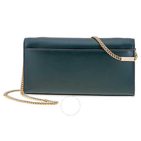 Michael Kors Mott Leather Chain Wallet Green 30S8GOXC7L-305