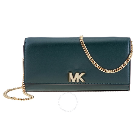 Michael Kors Mott Leather Chain Wallet Green 30S8GOXC7L-305