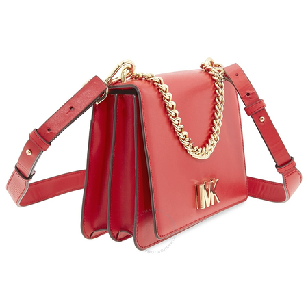 Michael Kors Mott Leather Crossbody Bag in Bright Red 30T7GOXL7L-204