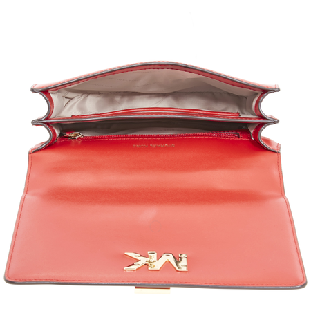 Michael Kors Mott Leather Crossbody Bag in Bright Red 30T7GOXL7L-204