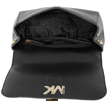 Michael Kors Mott Medium Leather Crossbody- Black 30S8GOXS2L-001