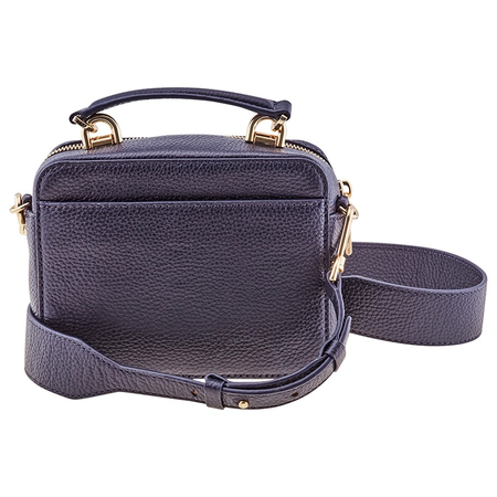 Michael Kors Mott Mini Pebbled Leather Crossbody Bag- Dark Blue 32T8GF5C0L-414
