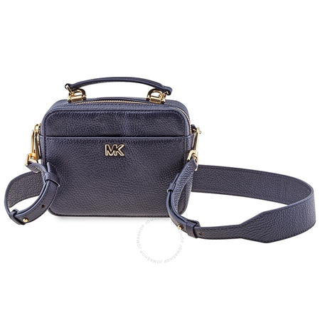 Michael Kors Mott Mini Pebbled Leather Crossbody Bag- Dark Blue 32T8GF5C0L-414