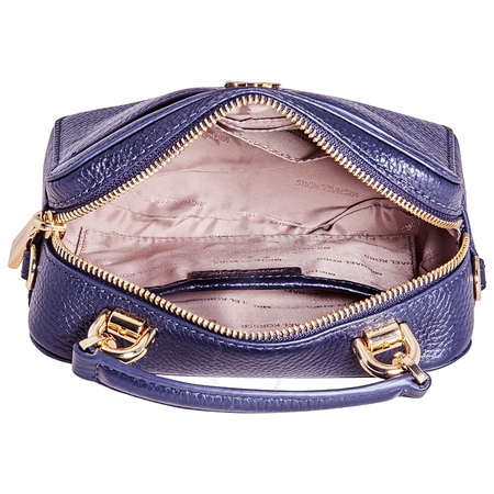 Michael Kors Mott Mini Pebbled Leather Crossbody Bag- Dark Blue 32T8GF5C0L-414