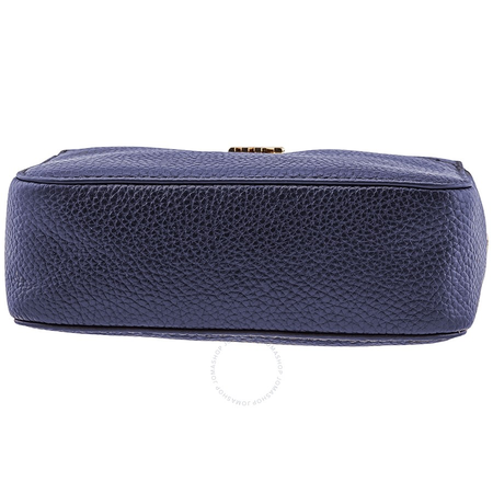Michael Kors Mott Mini Pebbled Leather Crossbody Bag- Dark Blue 32T8GF5C0L-414