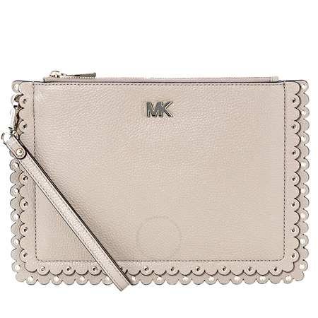 Michael Kors Pebbled Leather Medium Pouch- Truffle 32T8TF9P0T-208
