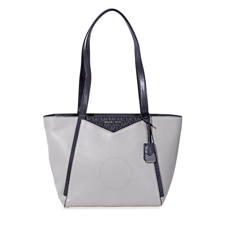 Michael Kors Whitney Pebbled Leather Tote- Grey/Black 30F8SN1T1B-913