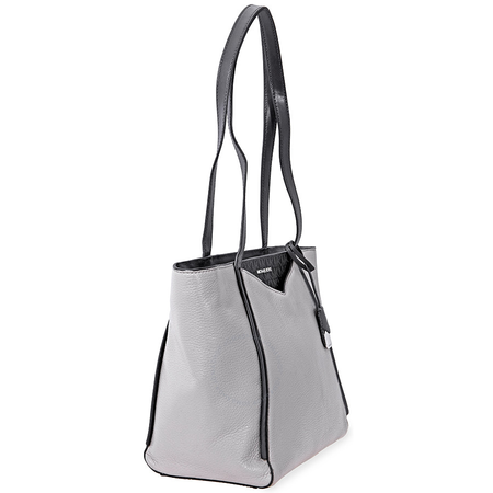 Michael Kors Whitney Pebbled Leather Tote- Grey/Black 30F8SN1T1B-913