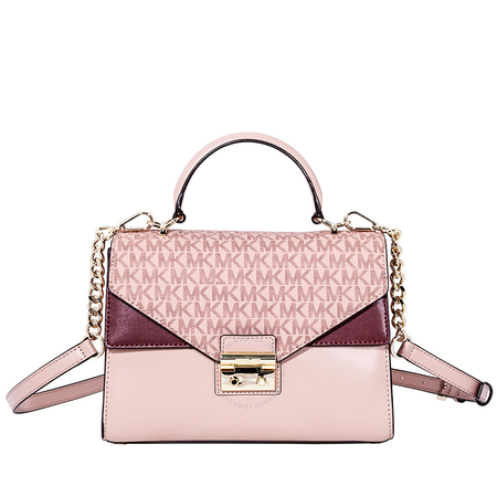 Michael Kors Sloan Leather Medium Satchel - Pink/Multi 30F8TSLS2V-982