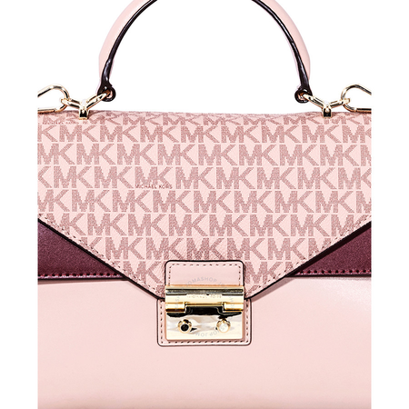 Michael Kors Sloan Leather Medium Satchel - Pink/Multi 30F8TSLS2V-982