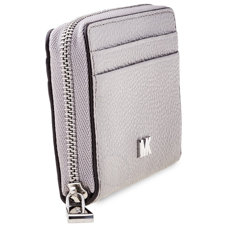 Michael Kors Small Mercer Pebbled Leather Wallet Grey Pearl 32T8SF6Z1L-081