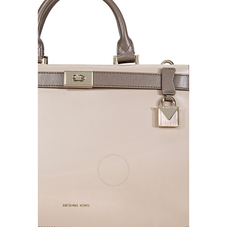 Michael Kors Tatiana Medium Leather Satchel- Turffle/ Mushroom 30F8TT0S2T-128