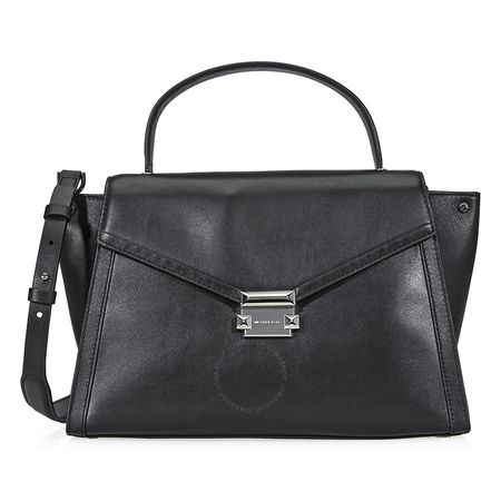 Michael Kors Whitney Large Leather Satchel- Black 30T8SXIS3L-001