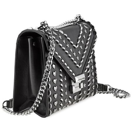 Michael Kors Whitney Large Studded Leather Convertible Shoulder Bag- Black 30T8TXIL4T-001