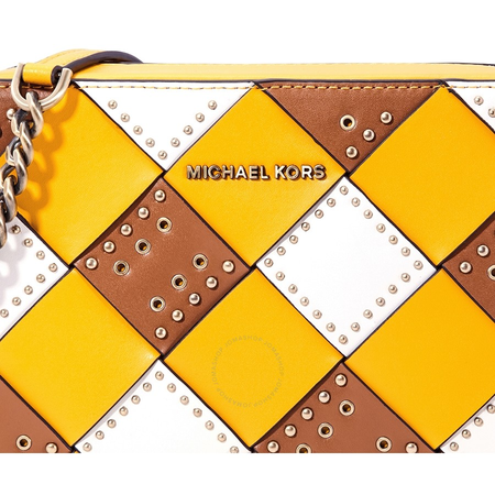Michael Kors Zip Top Camera Cross-Body Bag- Yellow/Multi 32H8BF5M2O-761