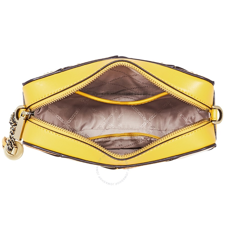 Michael Kors Zip Top Camera Cross-Body Bag- Yellow/Multi 32H8BF5M2O-761