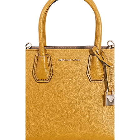 Michael Kors Open Box -  Mercer Pebbled Leather Crossbody Bag- Marigold 30F6GM9M2L-706