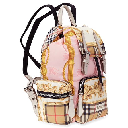 Burberry Archive Scarf Print Medium Rucksack- Stone 4078769