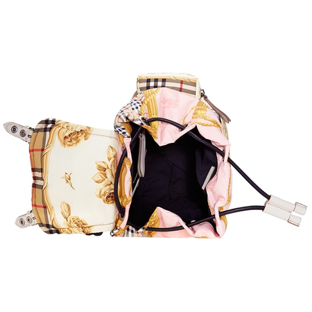 Burberry Archive Scarf Print Medium Rucksack- Stone 4078769