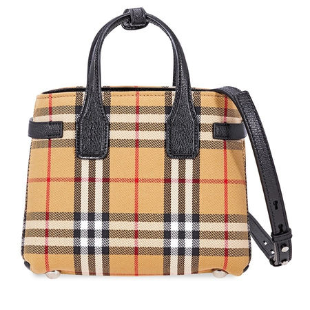 Burberry Baby Banner Vintage Check Crossbody Bag- Black 4079964