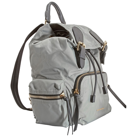 Burberry Ladies Medium Nylon Rucksack- Lead Grey 4036352