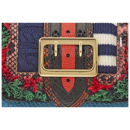 Burberry Ladies Shoulder Bag Buckle Soft Grain Dusty Blue S Buckl Shld Wsnk Ptwk Ex 4066762