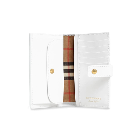 Burberry Ladies Vintage Check and Leather Folding Wallet 4073436