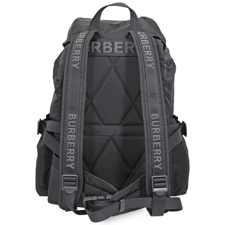 Burberry Logo Print Nylon Backpack- Black 8010608