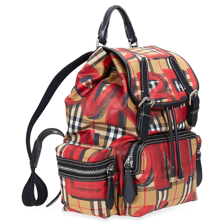 Burberry Medium Graffitied Medium Rucksack- Antique Yellow/ Red 4075836