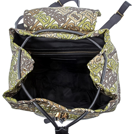 Burberry Medium Rucksack in Monogram Print Nylon- Khaki Green 8011805