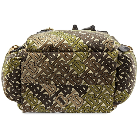 Burberry Medium Rucksack in Monogram Print Nylon- Khaki Green 8011805