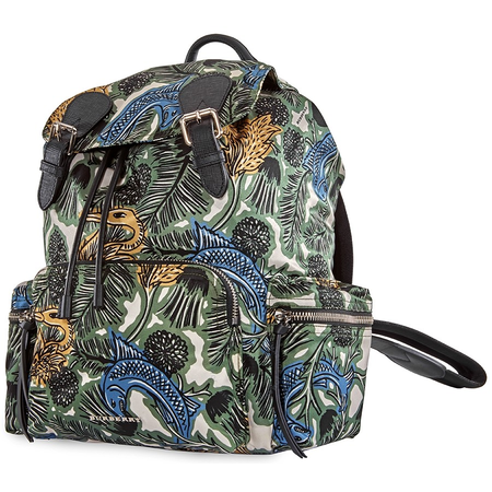 Burberry Men's Backpack Rucksack Green Beast Print Rucksack 4051931