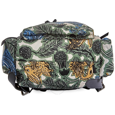 Burberry Men's Backpack Rucksack Green Beast Print Rucksack 4051931