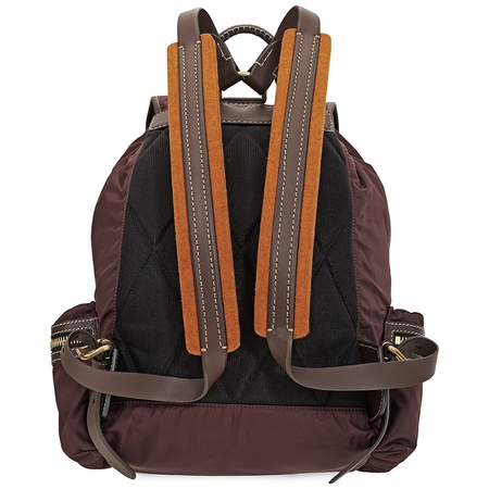 Burberry Men's Backpack Burgundy Nylon Equestrian Rucksack 4064866
