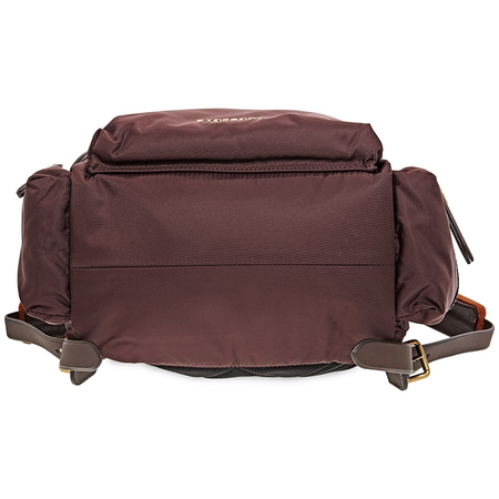Burberry Men's Backpack Burgundy Nylon Equestrian Rucksack 4064866