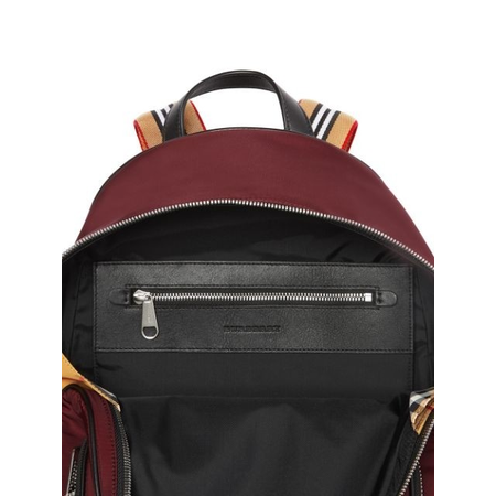 Burberry Men's Heritage Stripe Detail Nylon Backpack 8007708