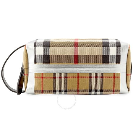 Burberry Metallic Detail Vintage Check Pouch in Black/Silver 8006293