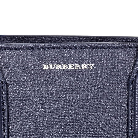 Burberry Small Banner Leather Tote- Regency Blue 4076636