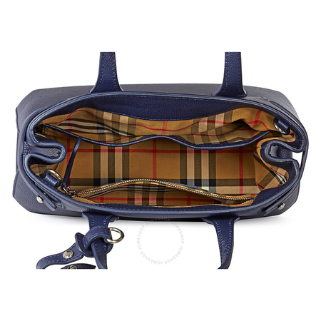 Burberry Small Banner Leather Tote- Regency Blue 4076636