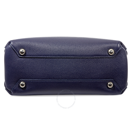 Burberry Small Banner Leather Tote- Regency Blue 4076636