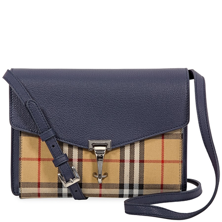 Burberry Small Vintage and Check Crossbody Bag- Regency Blue 4080078