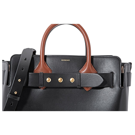 Burberry The Medium Leather Triple Stud Belt Bag- Black 8016764