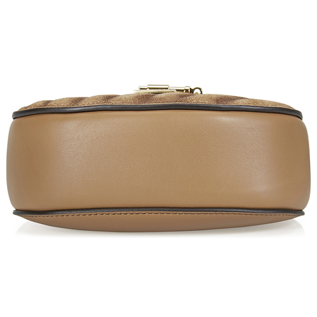 Chloe Small Drew Bijou Suede and Leather Shoulder Bag- Nut CHC18WS107A42 20C