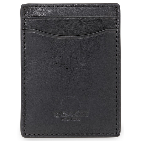 Coach Men's Card Case Leather Black Co Scf 3-In-1 Crd Cse 54466 BLK