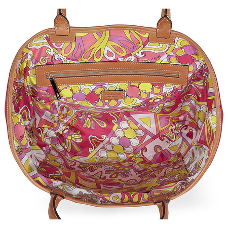 Emilio Pucci Large Red Woven Raffia Tote Handbag 41BE86-336